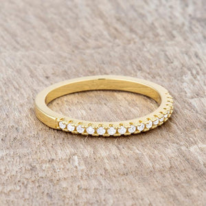 Rina 0.11ct CZ 14k Gold Delicate Band Ring