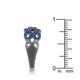 Brina 0.4ct Sapphire CZ Hematite Twist Ring