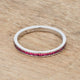 Teresa 0.5ct Garnet CZ Stainless Steel Eternity Band