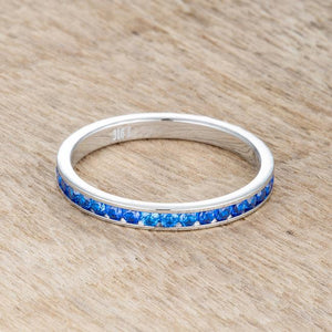 Teresa 0.5ct Sapphire CZ Stainless Steel Eternity Band