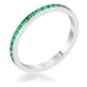 Teresa 0.5ct Emerald CZ Stainless Steel Eternity Band