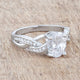 Justine 2ct CZ Rhodium Classic Oval Ring