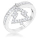 Christmas Tree 0.3ct CZ Rhodium Holiday Charm Ring