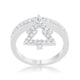 Christmas Tree 0.3ct CZ Rhodium Holiday Charm Ring