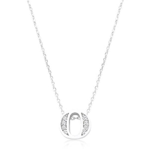 Pave Initial O Pendant