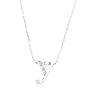 Pave Initial Y Pendant