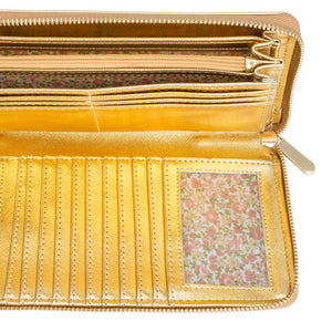 Martha Gold Faux Leather Clutch