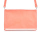 Martha Coral Leather Purse Clutch With Silver Hardware