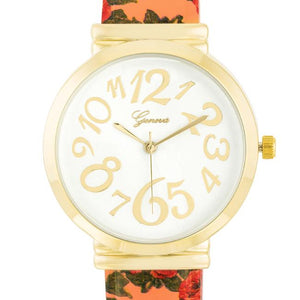 Floral Cuff Watch