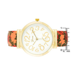 Floral Cuff Watch