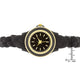 Carmen Braided Ladylike Watch With Black Rubber Strap