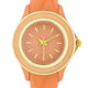 Carmen Braided Ladylike Watch With Coral Rubber Strap