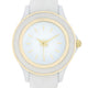 Carmen Braided Ladylike Watch With White Rubber Strap