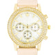 Shell Pearl Dial Watch With Crystals