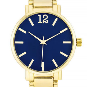 Gold Metal Watch - Navy