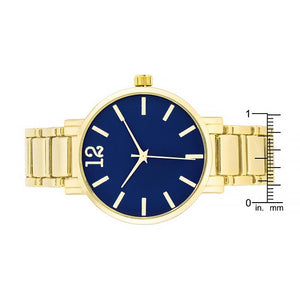 Gold Metal Watch - Navy