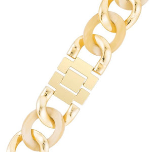 Gold Link Watch with Crystlas