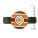 Brenna Black Wood Inspired Leather Cuff Watch